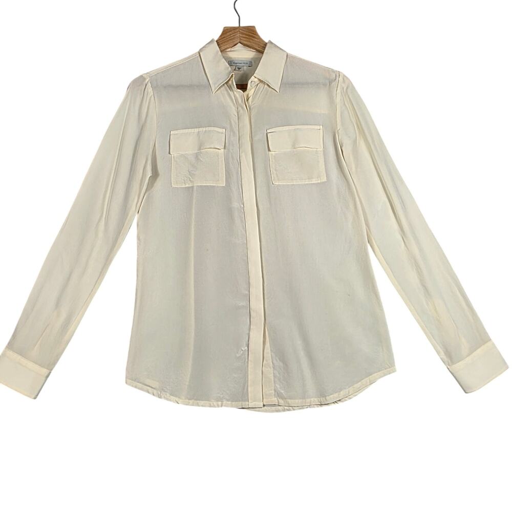 Ivory Garnet Hill Button Down Blouse